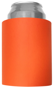 Custom Foam Can Coolies Neon Orange